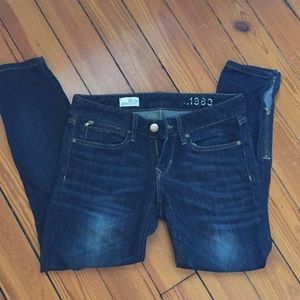 Gap dark skinny ankle jeans, size 26p